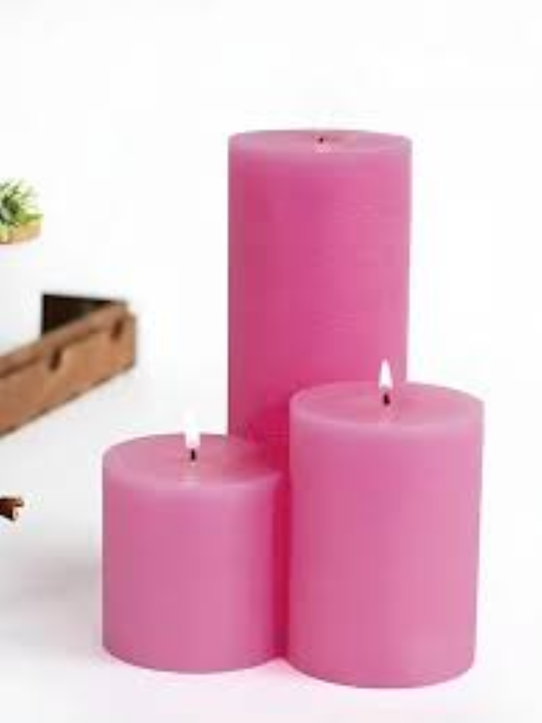 3X4 PILLAR CANDLES STRAWBERRY CREAM